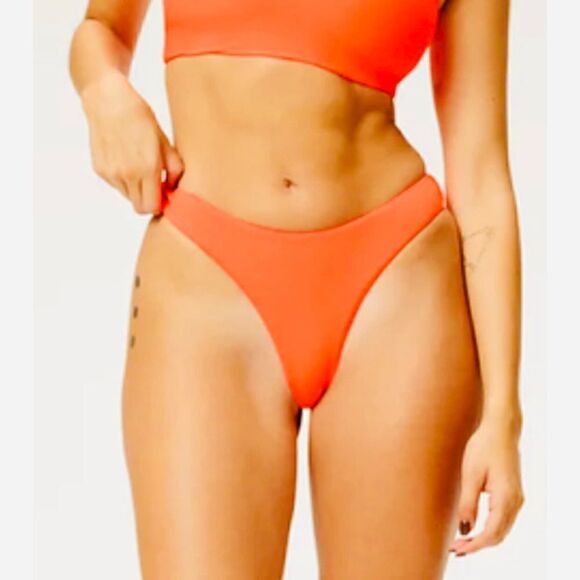 NWT New Good American Netter Cheeky Bottom Hot Coral Neon 6 (3XL) Very Bright - Picture 4 of 10